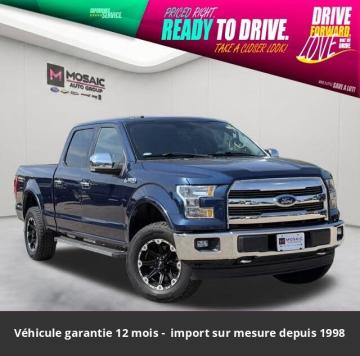 2017 Ford F-150 Lariat Ethanol 5.0L SuperCrew 4x4 Tout compris hors homologation 4500e